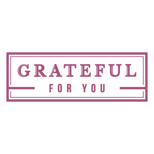 The grateful for you logo PNG Design