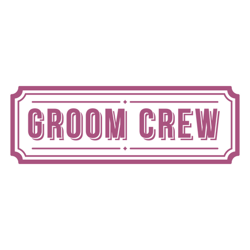 The groom crew logo PNG Design