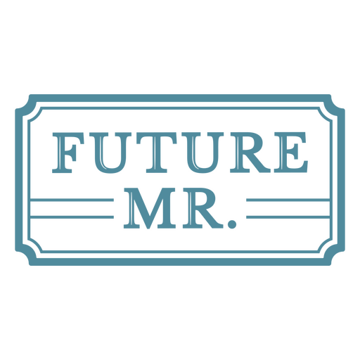 Futuro señor logo azul Diseño PNG
