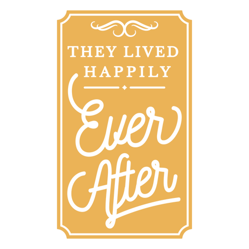 They lived happily ever after cut out PNG Design