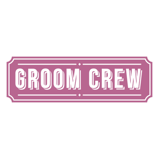 Das Bräutigam-Crew-Logo in Rosa PNG-Design
