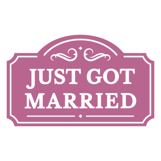 Just married red lettering quote PNG Design
