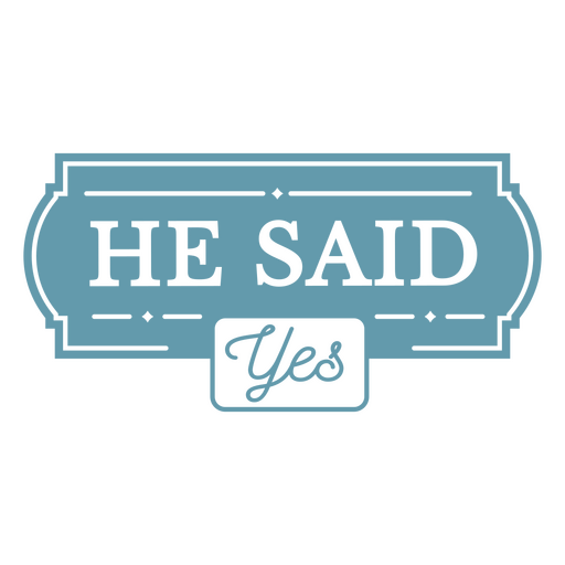He said yes logo PNG Design