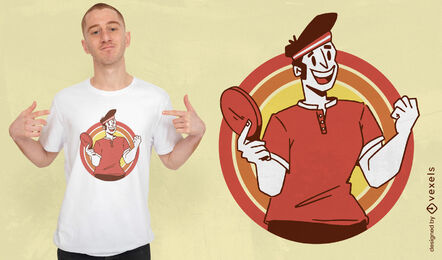 Design de camiseta vencedor de ping pong