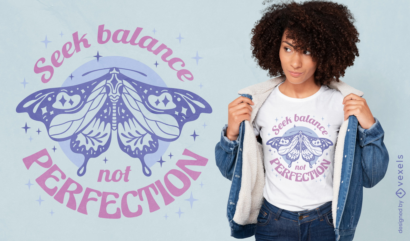 Mariposa volando con diseño de camiseta de alas abiertas