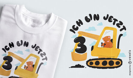 Little bear driving a bagger t-shirt design