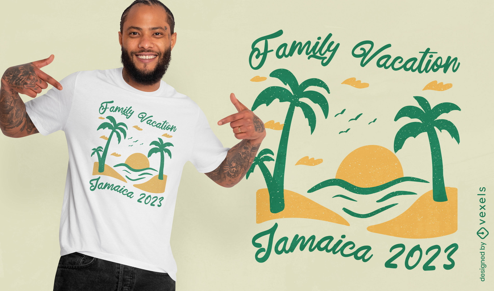 Diseño de camiseta de vacaciones familiares.