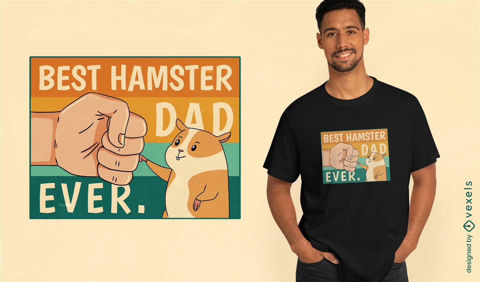 Design de camiseta com cita??o de animal de estima??o hamster