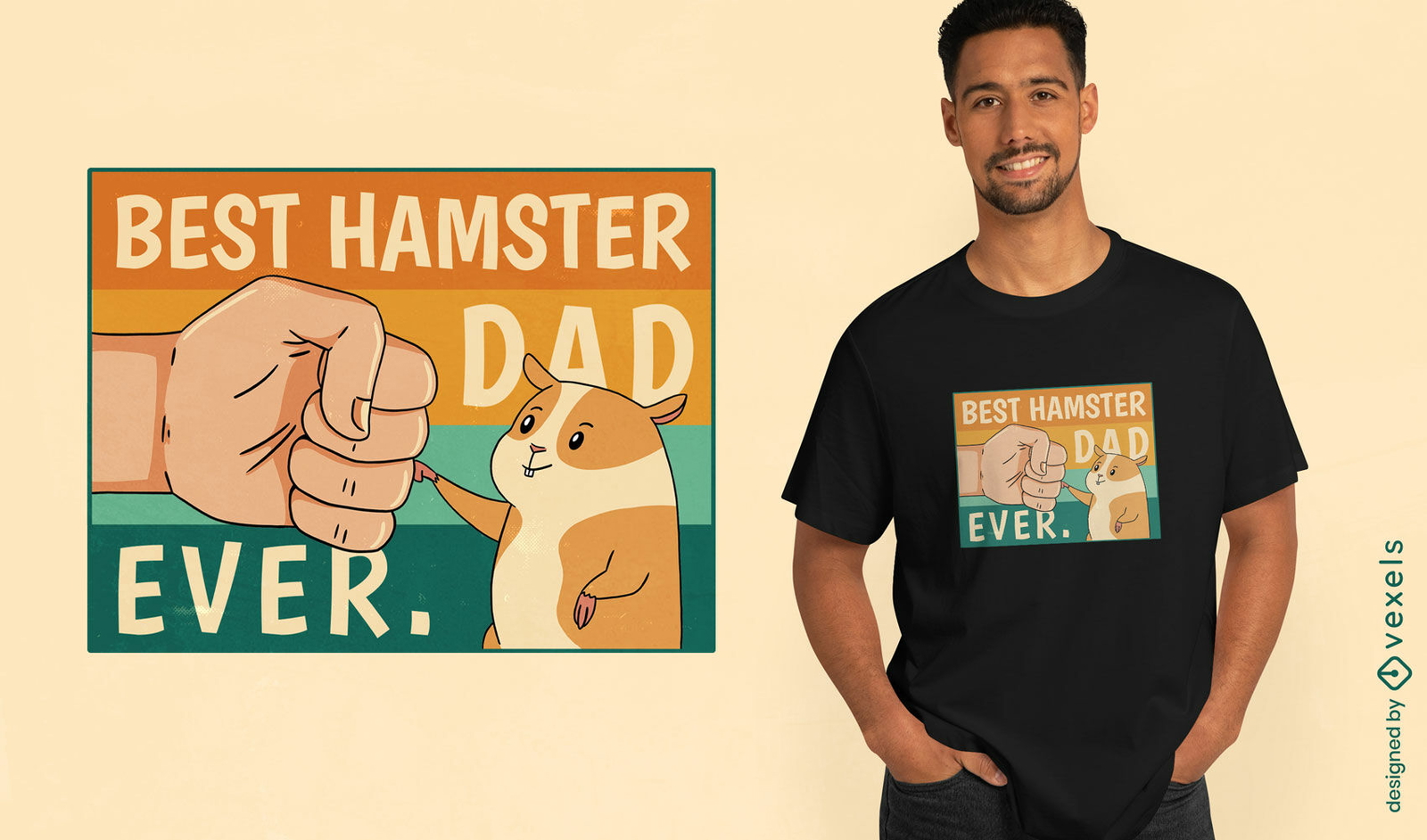 Design de camiseta com citação de animal de estimação hamster