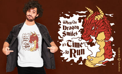 Ancient red dragon creature t-shirt design