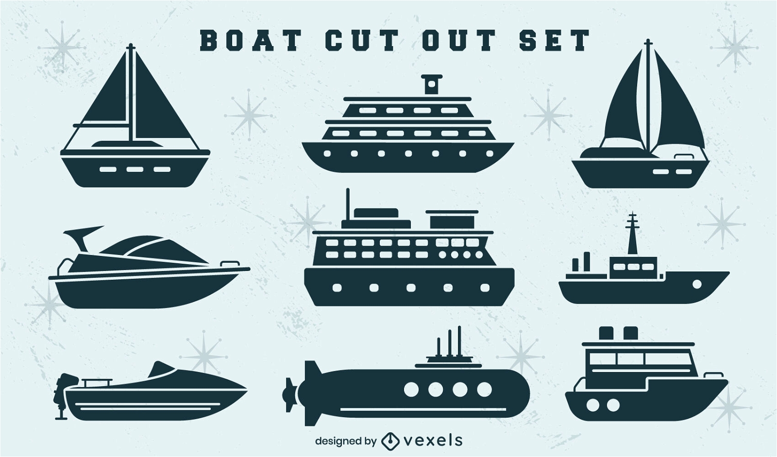 Cutout boats set