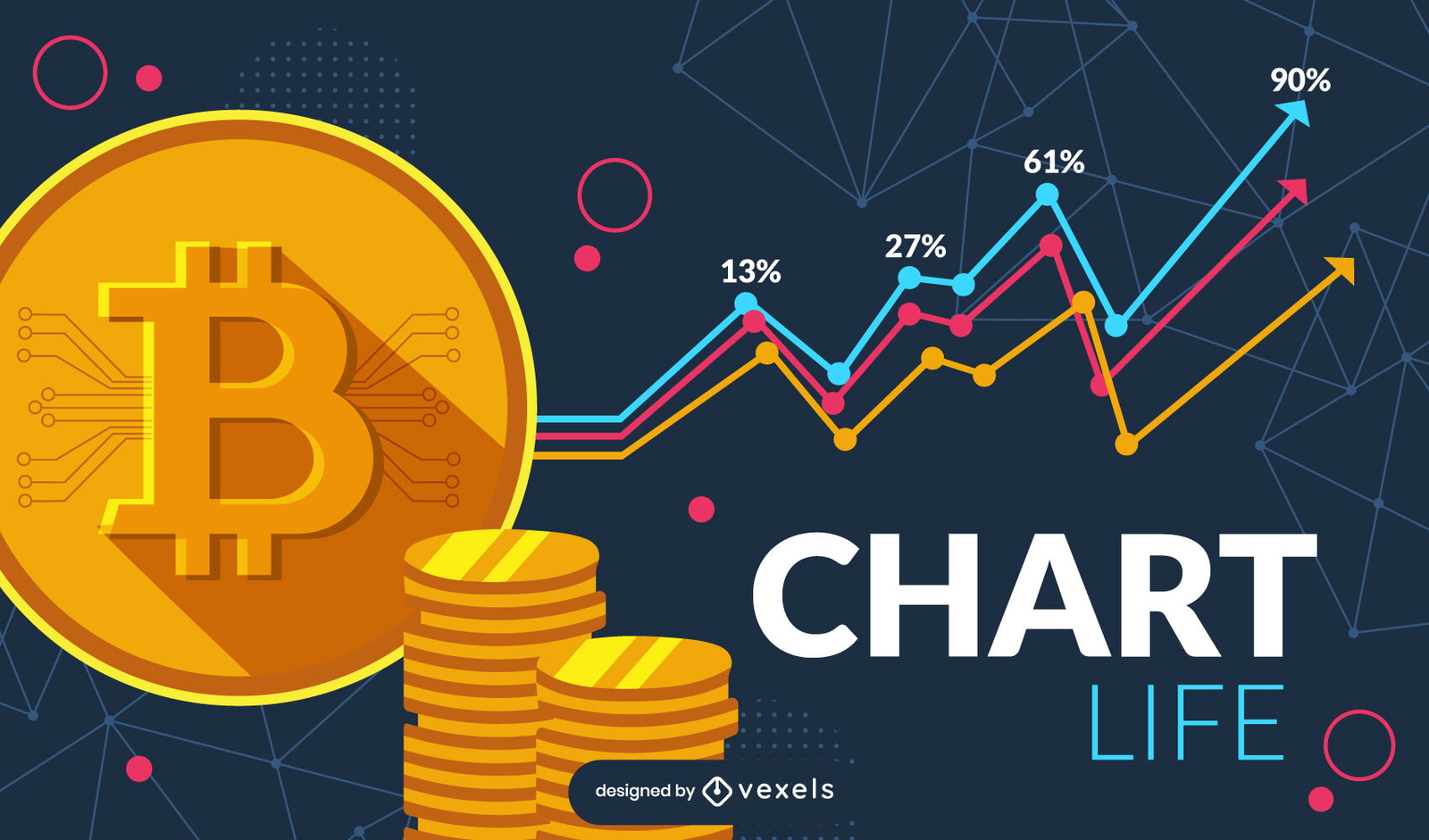 Modelo de banner de moeda criptográfica