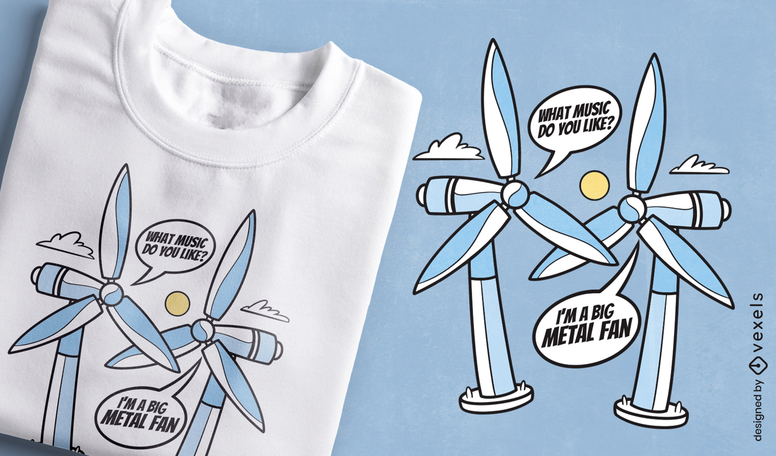 Windturbinen lustiges Wortspiel T-Shirt Design
