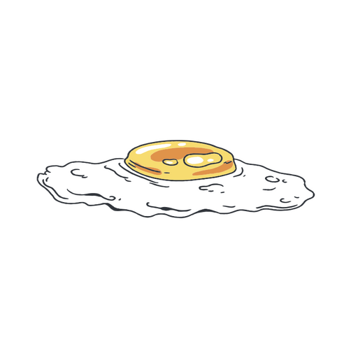 huevo frito de dibujos animados Diseño PNG