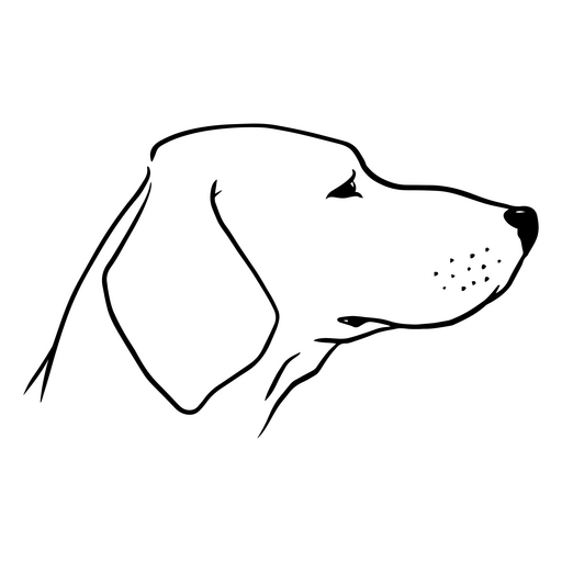 Ilustração elegante de silhueta de cachorro Desenho PNG