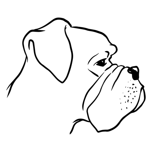 Design elegante de silhueta de bulldog Desenho PNG