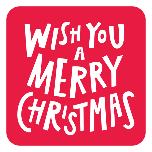 Wish you a merry christmas sticker PNG Design