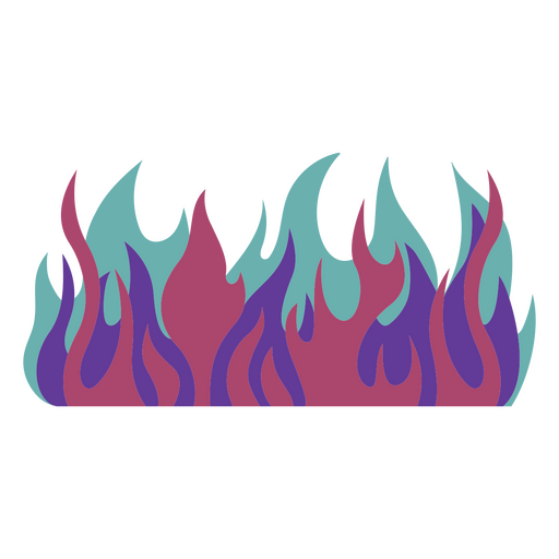 Icono multicolor de llama de fuego Diseño PNG