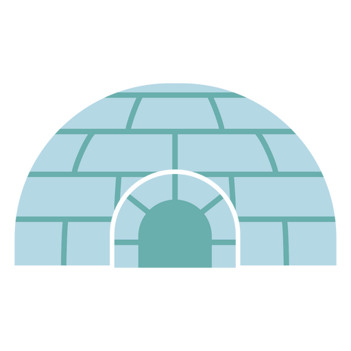 Icono de iglú plano Diseño PNG