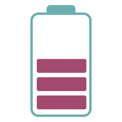 Low battery red icon PNG Design