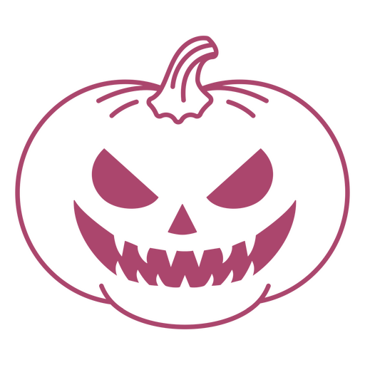 Icono de jack o linterna rosa Diseño PNG