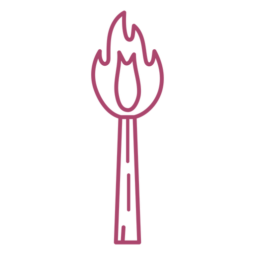 Pitchfork with flames PNG Design