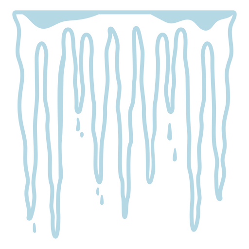 Pingente de gelo azul pingando Desenho PNG