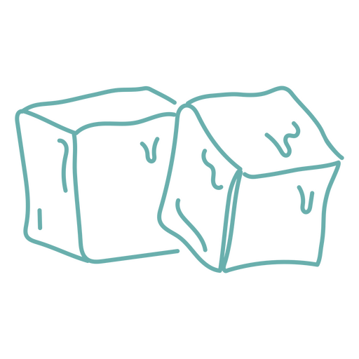 Two ice cubes PNG Design