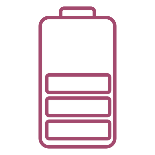 Pink battery icon PNG Design