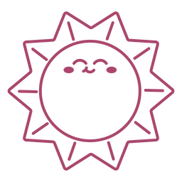 Pink Sun Icon PNG & SVG Design For T-Shirts