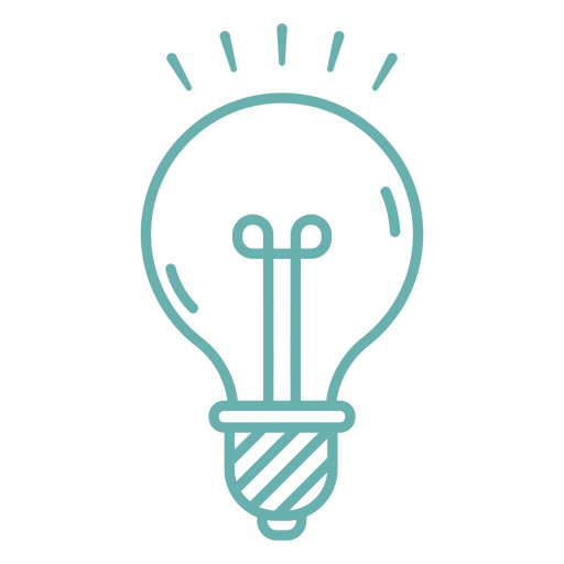 Light bulb icon stroke PNG Design