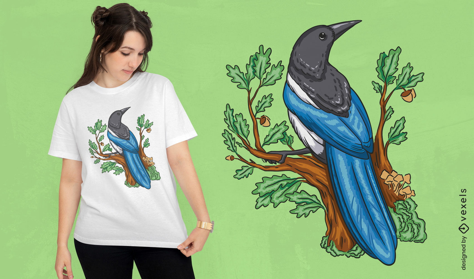 Design de camiseta de pássaro Magpipe