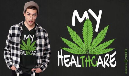 Unkraut-T-Shirt-Design für das Gesundheitswesen