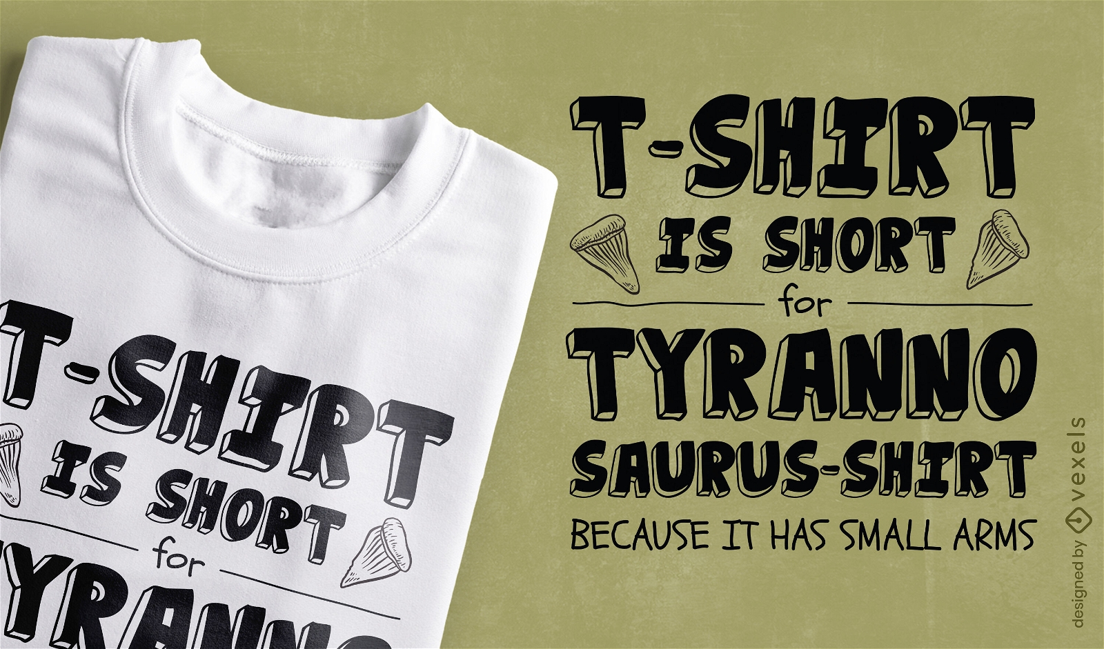 Design de camiseta com citação de camisa T-rex