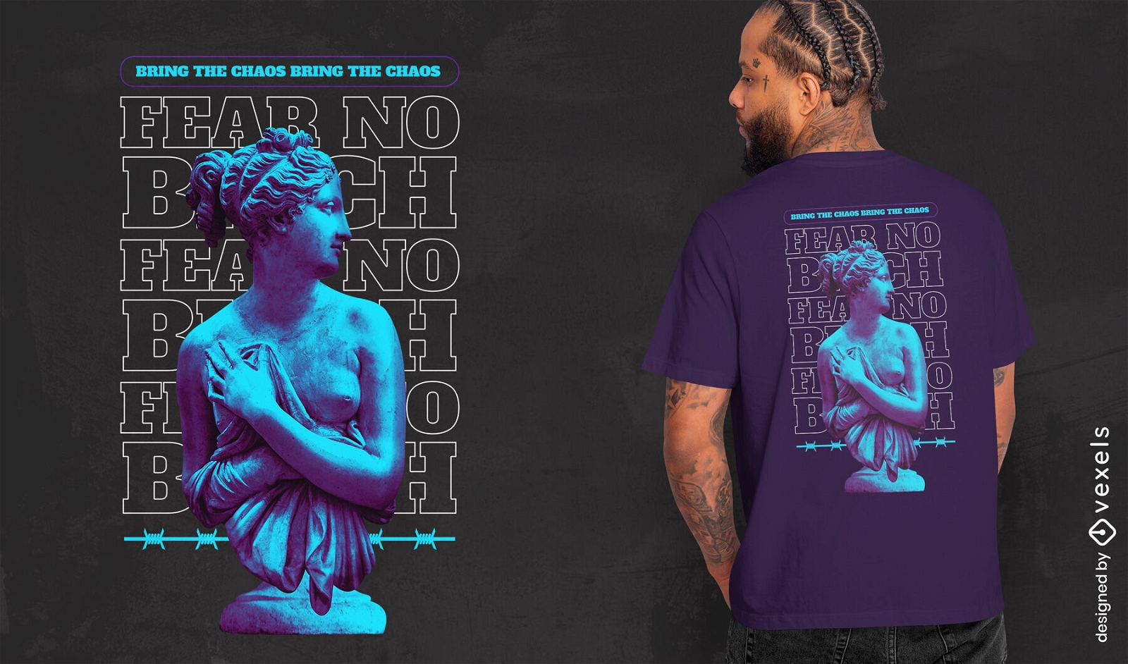 Female greek statue goddess t-shirt psd