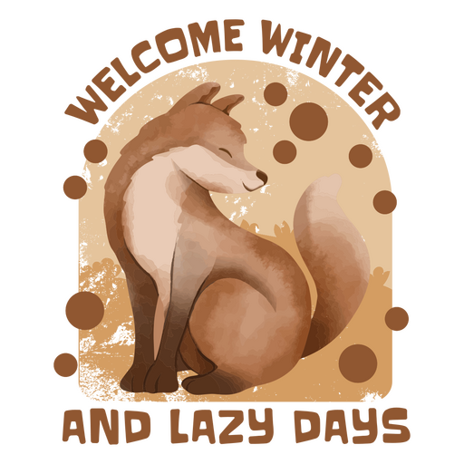 Bienvenido invierno y días de descanso. Diseño PNG