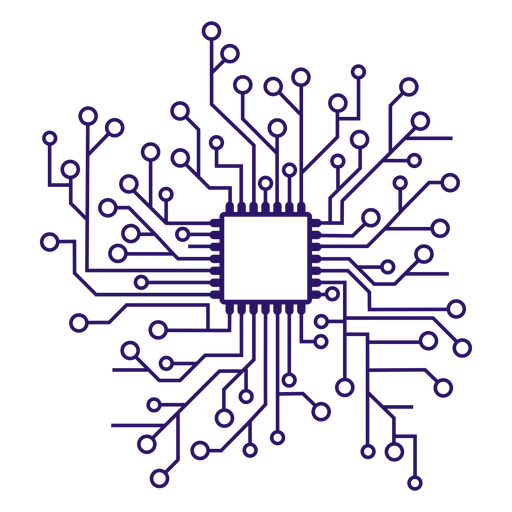 Projeto abstrato de placa de circuito Desenho PNG