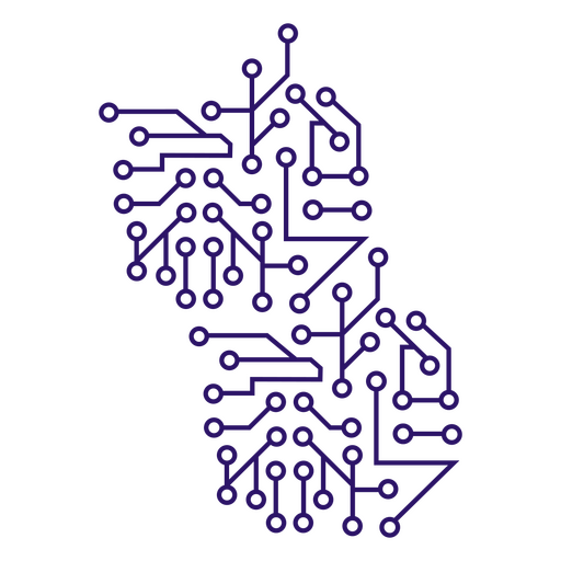 Ilustración de diseño de circuito con patrón geométrico Diseño PNG