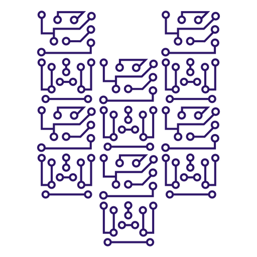 Modern circuit pattern design for tech enthusiasts PNG Design