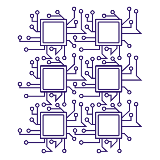 Geometric circuit pattern design PNG Design