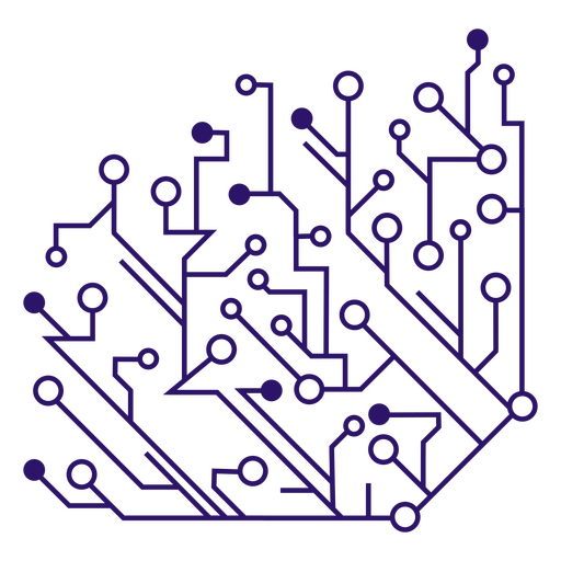 Projeto de padrão de circuito abstrato Desenho PNG
