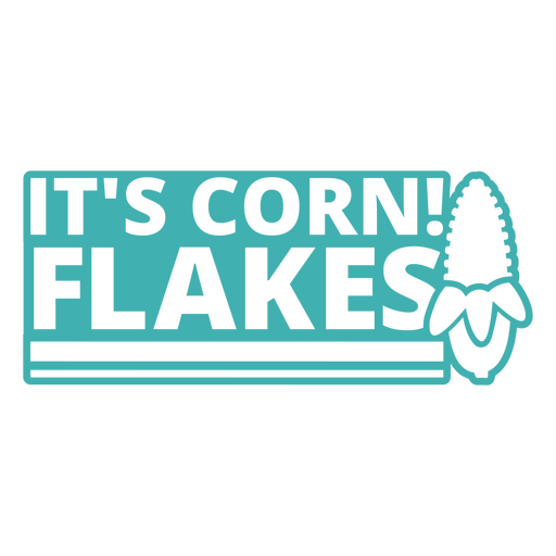 It's corn flakes label PNG Design