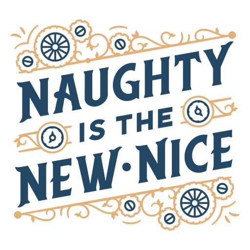 Naughty is the new nice PNG Design