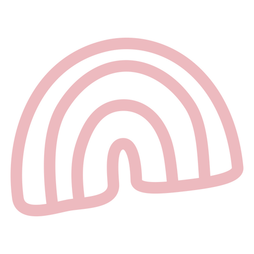 Icono de arco iris rosa Diseño PNG