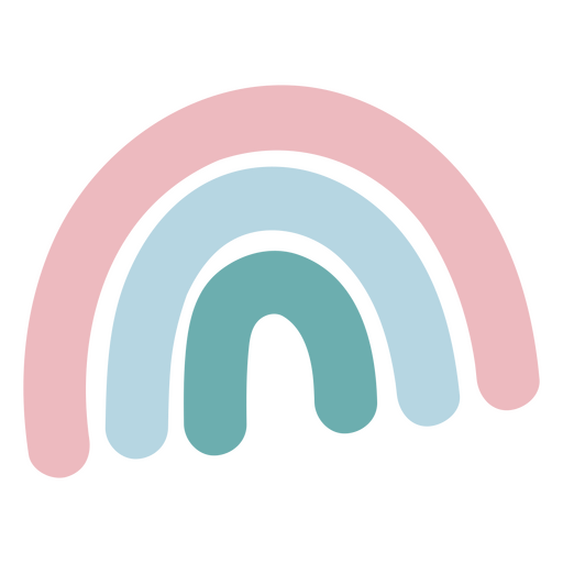 Regenbogen-Logo-Doodle PNG-Design