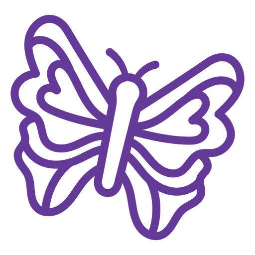 Icono de mariposa de color morado oscuro Diseño PNG