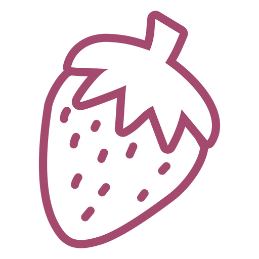 Icono de trazo de fresa Diseño PNG