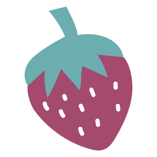 Erdbeer-Ikone minimalistisch PNG-Design