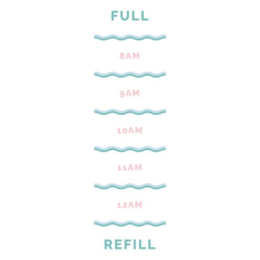 The words 'full' and 'refill' PNG Design