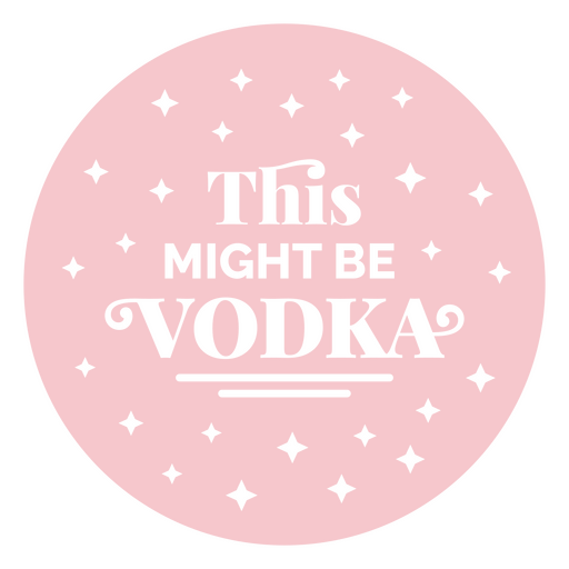 Esta podría ser una pegatina de vodka. Diseño PNG